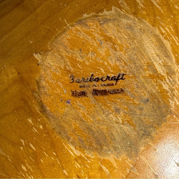 Vintage Canadian Baribocraft wooden bowl with painted Scottie dog “Hello You” - Picture 3 of 5